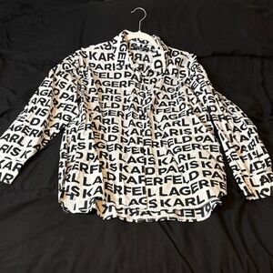 Karl Lagerfeld Monochrome Logo Print Shirt